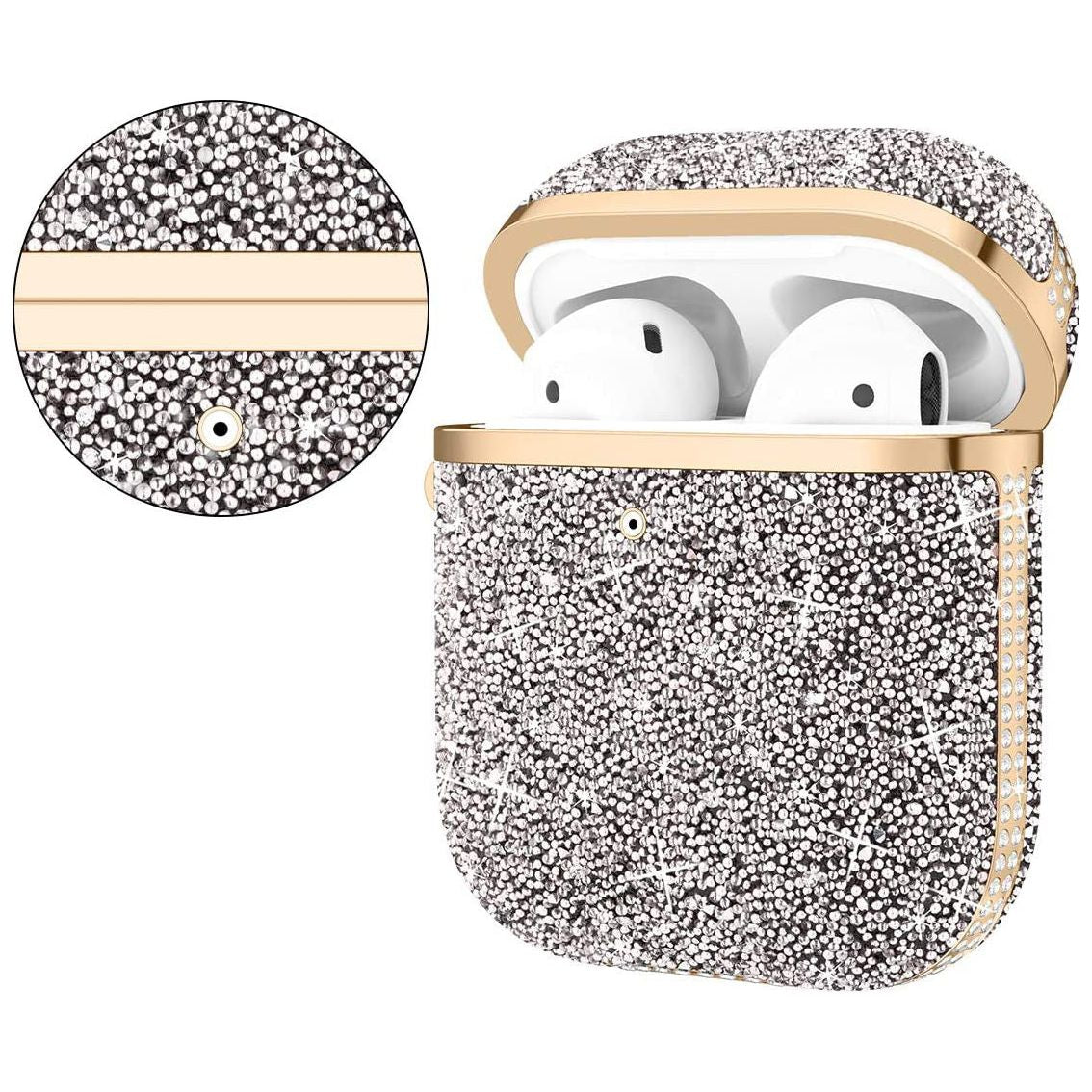 Soft Electroplating Fashion Star Diamond Earphone Sleeve