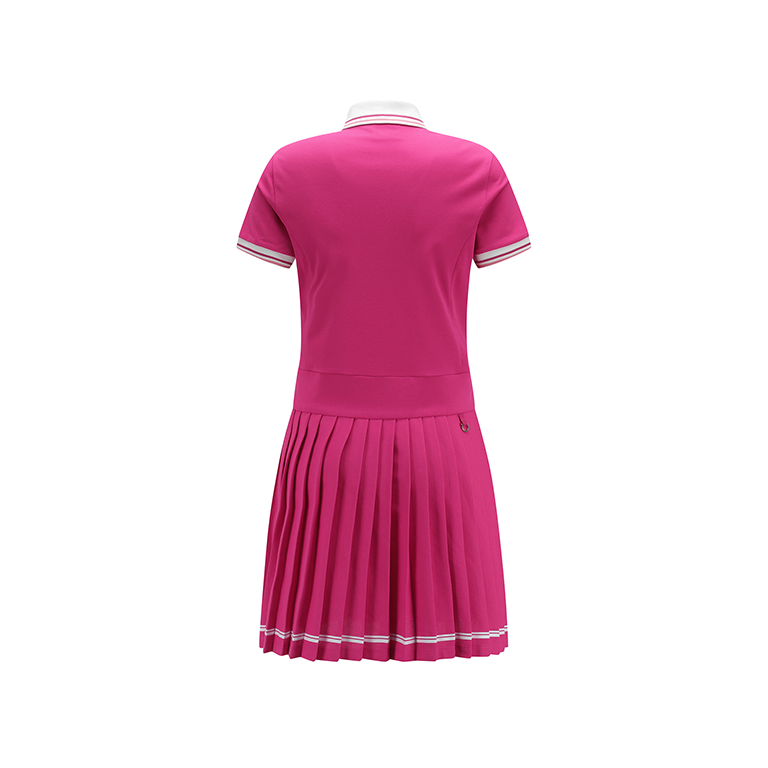 ANEW Golf: Women Pleated Skirt Pique Dress - Hot Pink