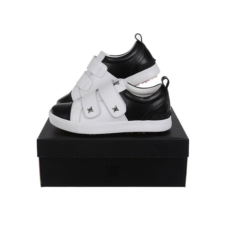 ANEW Golf: Men's Color Block Double Velcro Sneakers - Black