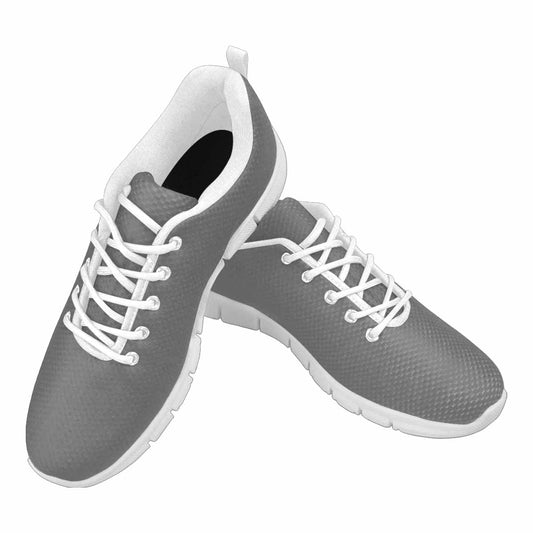 Sneakers For Men, Grey - Canvas Mesh Athletic Running Shoes