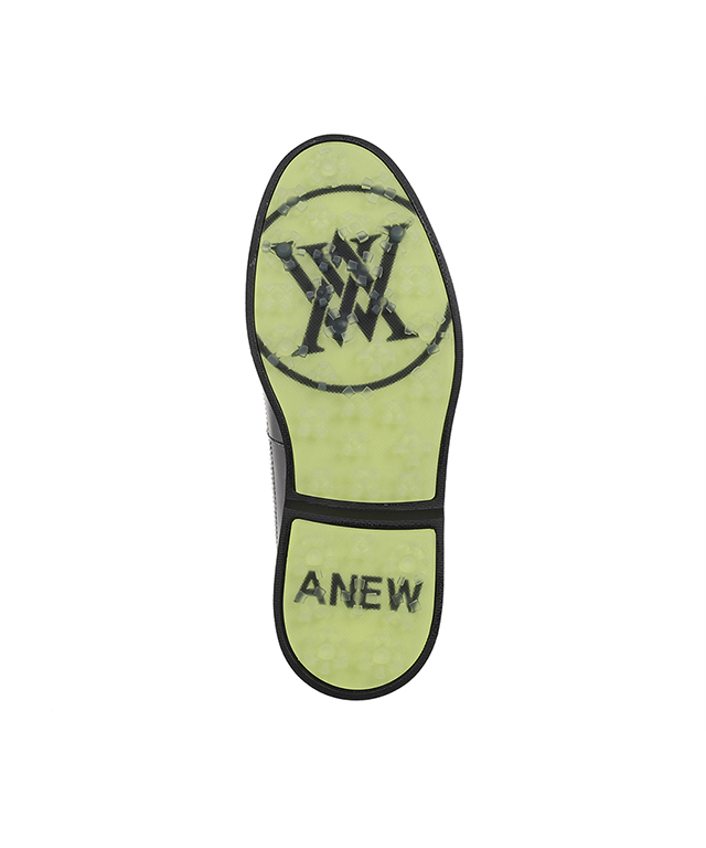 ANew Golf: Men's Camo Wingtip Brogue Shoes - Black