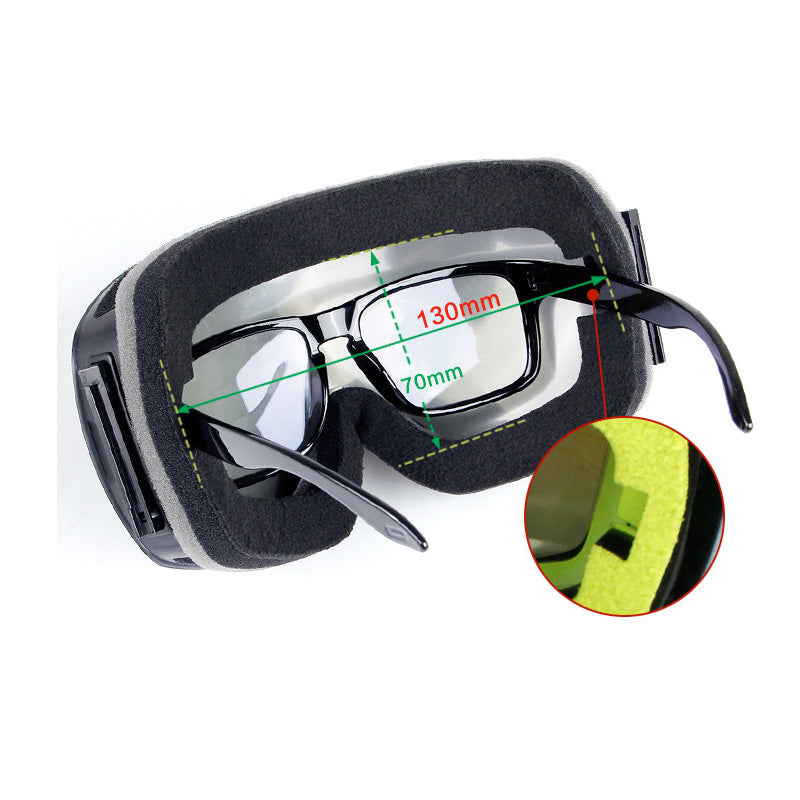 Ski Goggles Double Layers UV Anti-fog Big Ski Mask Glasses Skiing Snow