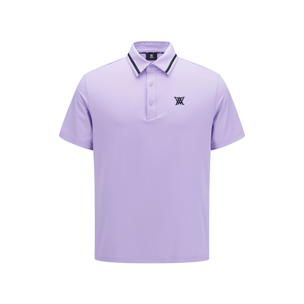 ANEW Golf: Men Back Triangular Point Short T-Shirt - Lavender