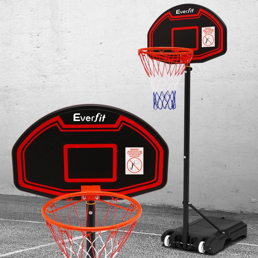 Everfit 2.1M Adjustable Portable Basketball Stand Hoop System Rim