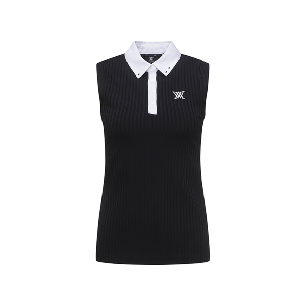 ANEW Golf: Women Color Block Corduroy Sleeveless - Black