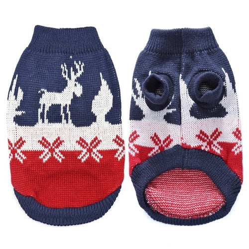 Christmas Pet Cat Sweater Winter Warm Clothes For