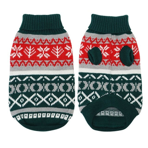 Christmas Pet Cat Sweater Winter Warm Clothes For