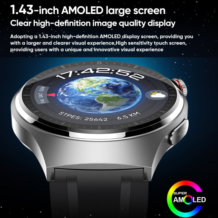 MT200 1.43 inch AMOLED IP67 Smart Call Watch, Support ECG/Body