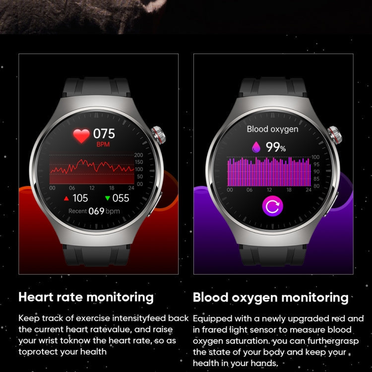 MT200 1.43 inch AMOLED IP67 Smart Call Watch, Support ECG/Body