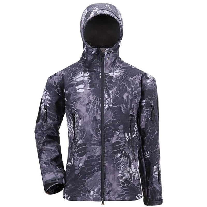 Men Military Tactical Hiking Jacket Outdoor Windproof Fleece Thermal