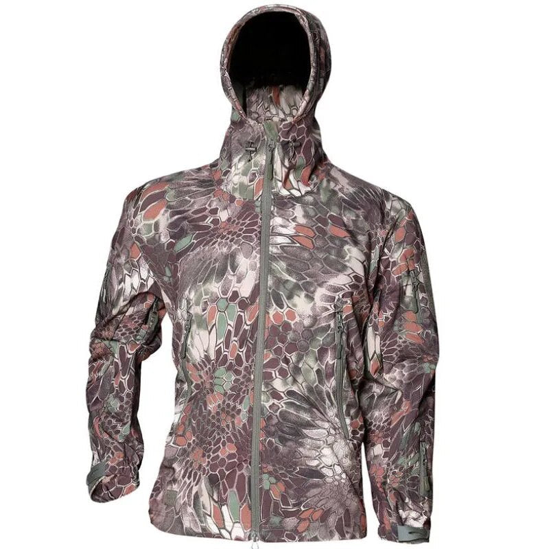 Men Military Tactical Hiking Jacket Outdoor Windproof Fleece Thermal