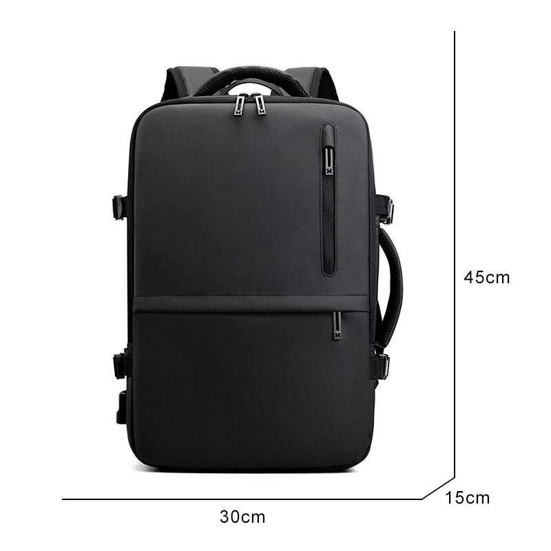 Man's Business Backpack High-Quality Nylon Notebook Backbag USB - Sportkyu