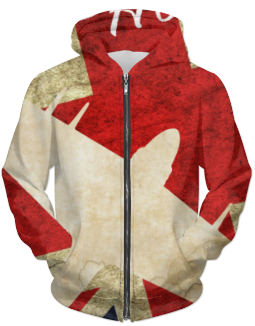 Hawker Typhoon Vintage WW2 UNISEX ZIP HOODIE