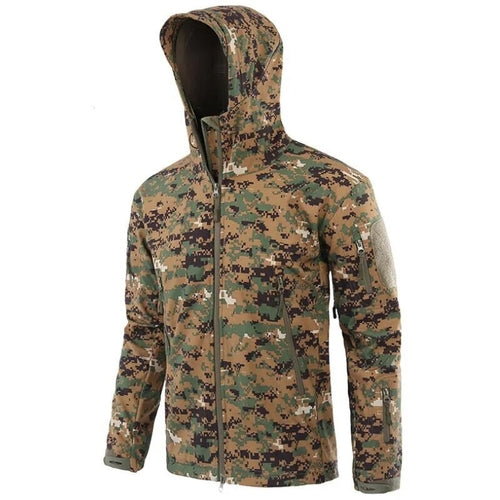 Men Military Tactical Hiking Jacket Outdoor Windproof Fleece Thermal