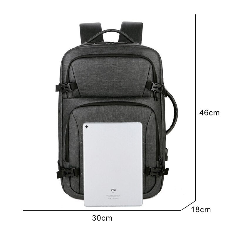 Mens Casual USB Charging Luxury Laptop Backpack Waterproof - Sportkyu