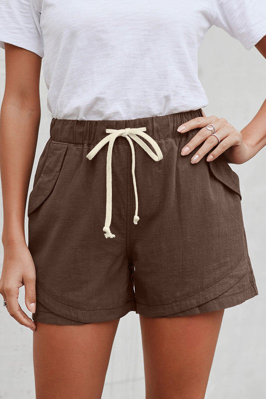 Lässige Khaki-Shorts aus Leinen von Faylin für Damen