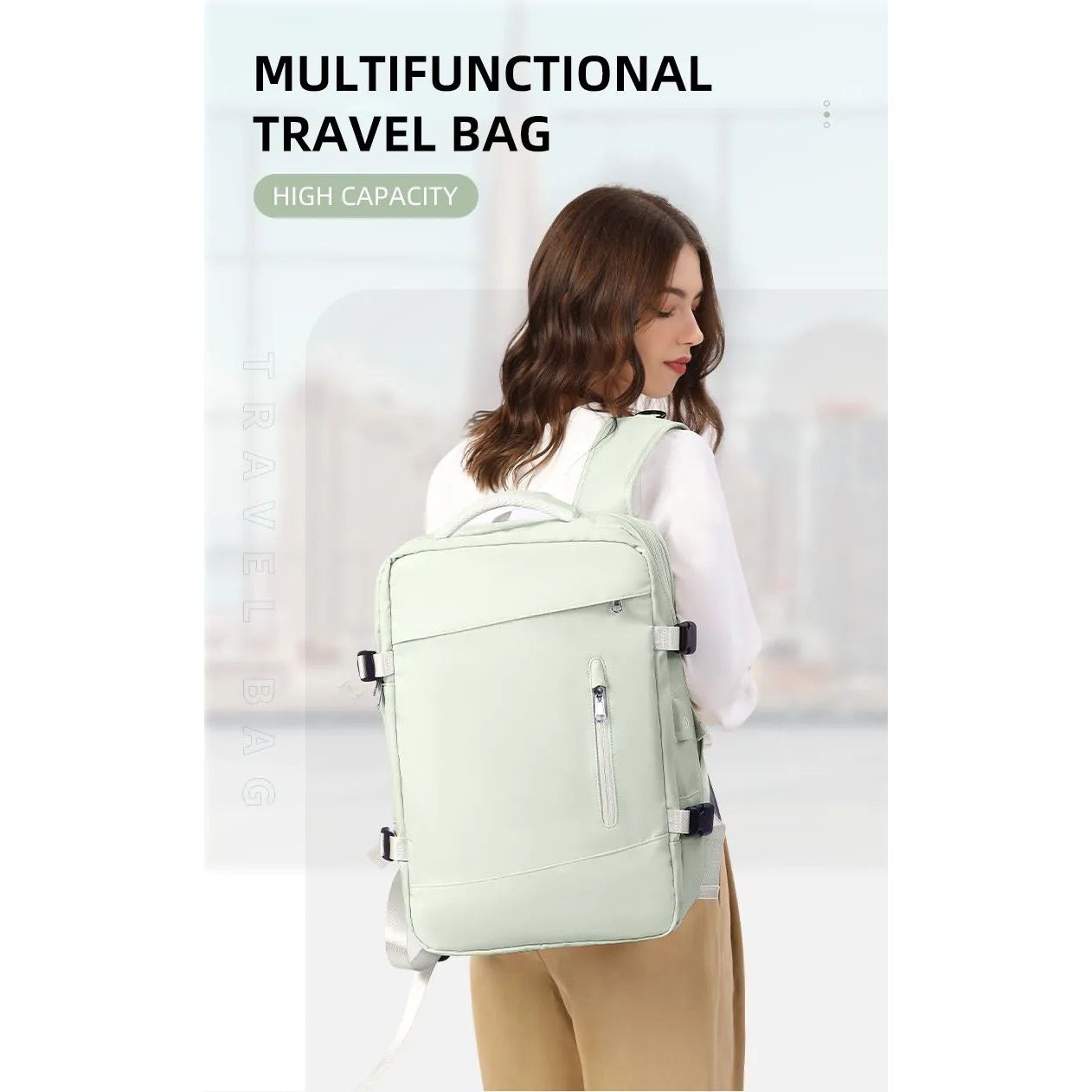 Extendible Travel Backpack Unisex Laptop Bag Women Large Luggage Bags - Sportkyu