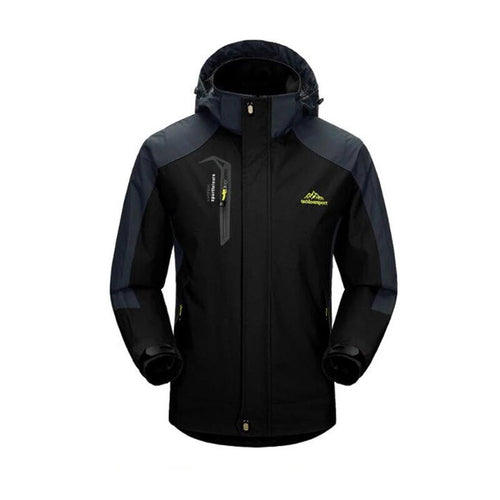 Men Boy Thermal Little Waterproof Jacket Black Outdoor Sport