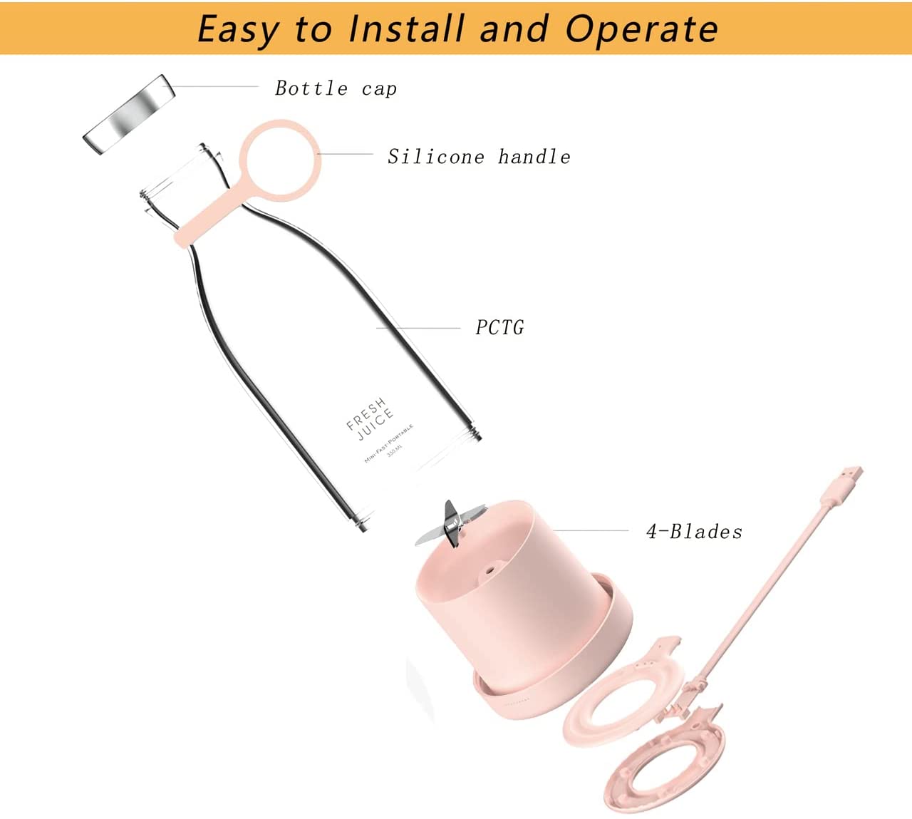 Portable On The Go Juicer Blender - Sportkyu