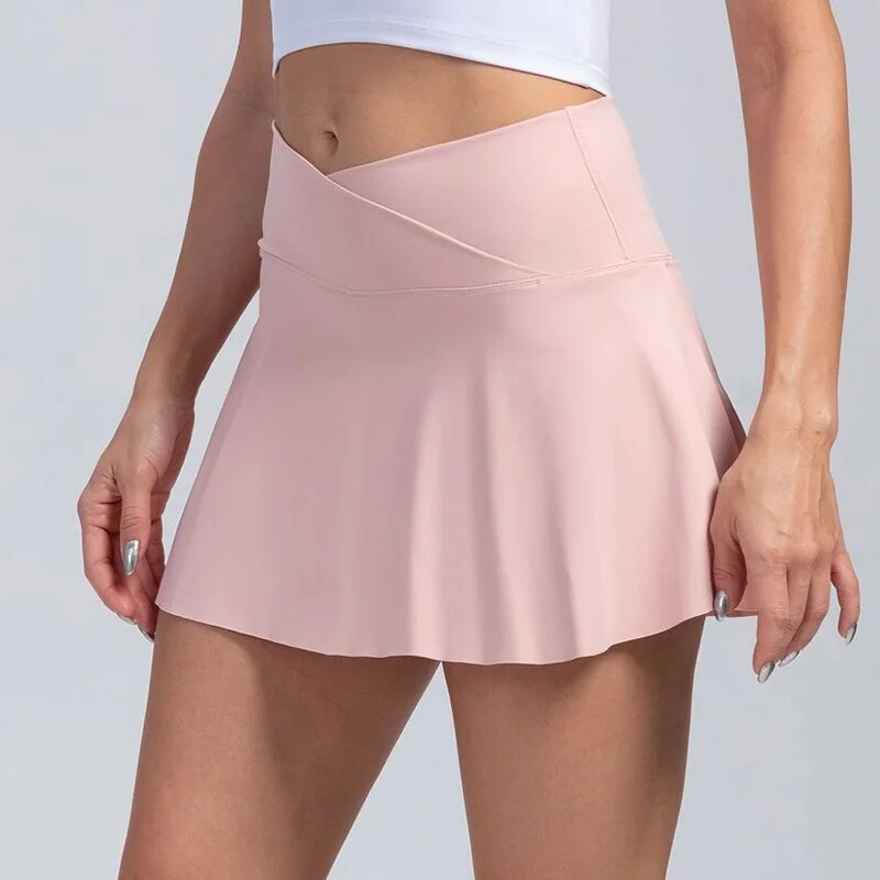 Women Pleated Tennis Skirt With Pockets Shorts Athletic Skirts