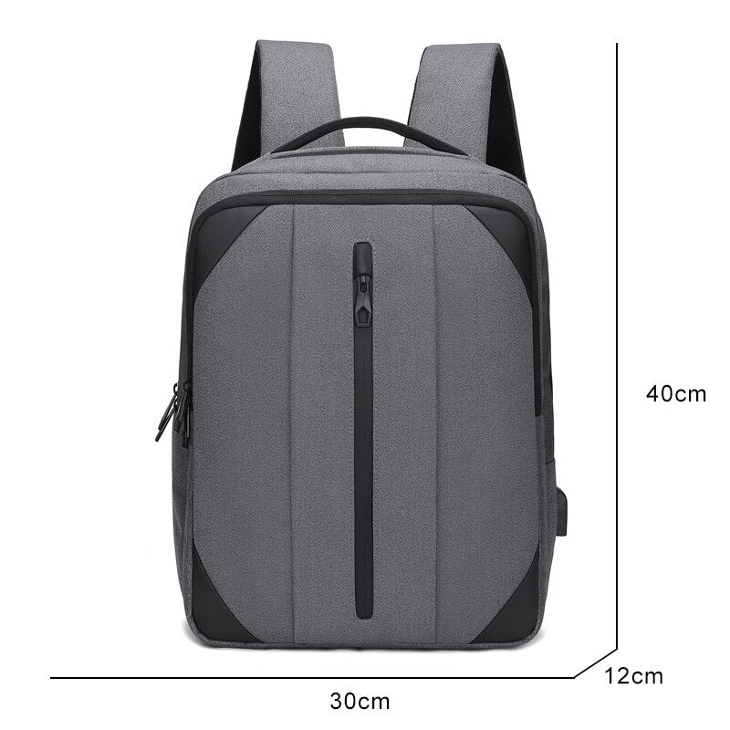 Business Backpack For Male USB Charging Multifunctional Nylon - Sportkyu