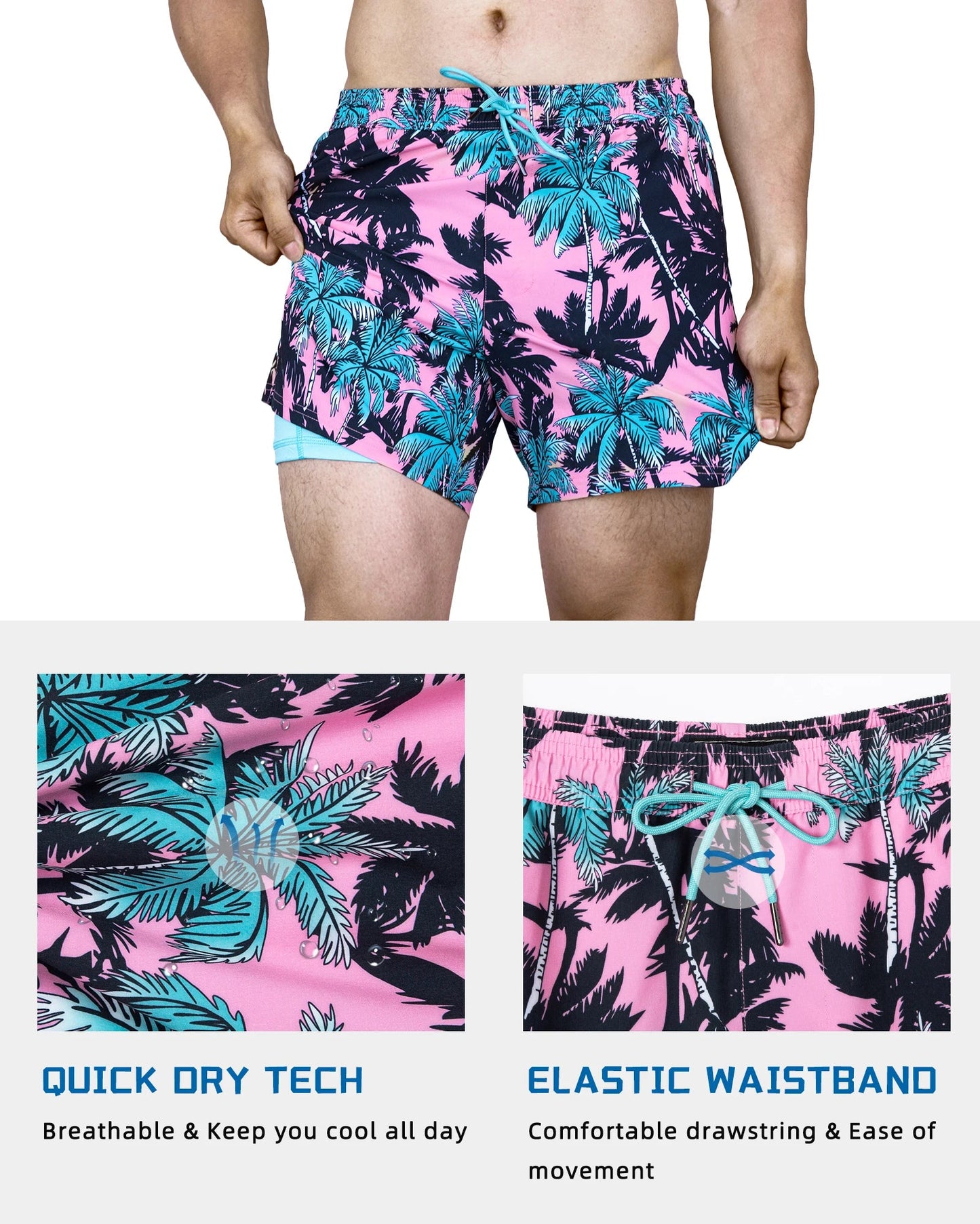 Mens Swim Quick Dry Beach Shorts - Sexikinis Swim