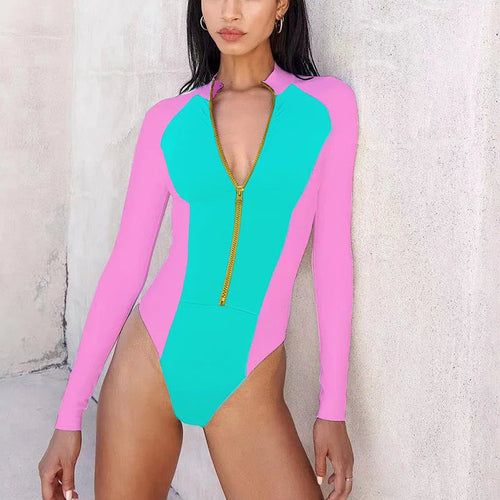 Surfing Sport Long Sleeve Swimsuit - Sexikinis Swim