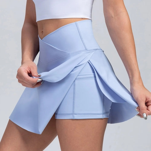 Women Pleated Tennis Skirt with Pockets Shorts Athletic Skirts