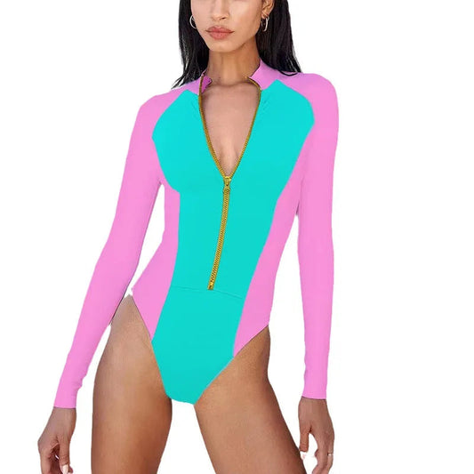 Surfing Sport Long Sleeve Swimsuit - Sexikinis Swim