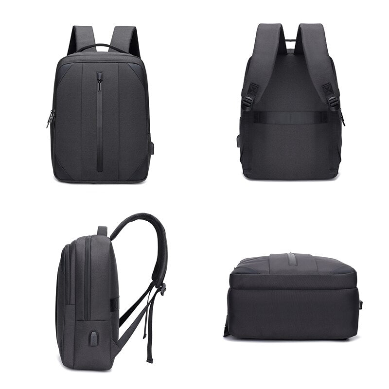 Business Backpack For Male USB Charging Multifunctional Nylon - Sportkyu