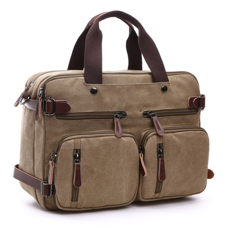 Casual Canvas Three-Purpose Business Briefcase Computer Bag, Color: - Sportkyu