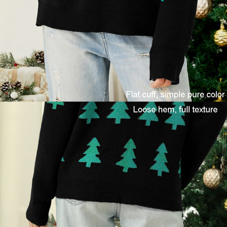 Vrouwen Pullover Jacquard Kerstboom Breiwerk Lange Mouw Breiwerk