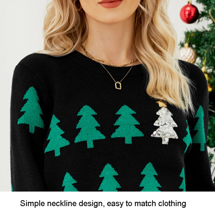 Vrouwen Pullover Jacquard Kerstboom Breiwerk Lange Mouw Breiwerk