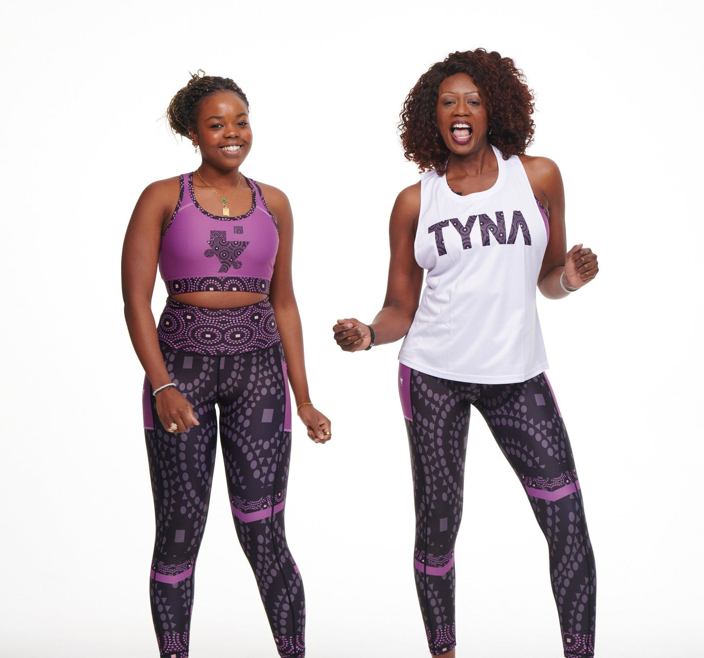 Signature On Purple Splash Leggings (Side Pocket)