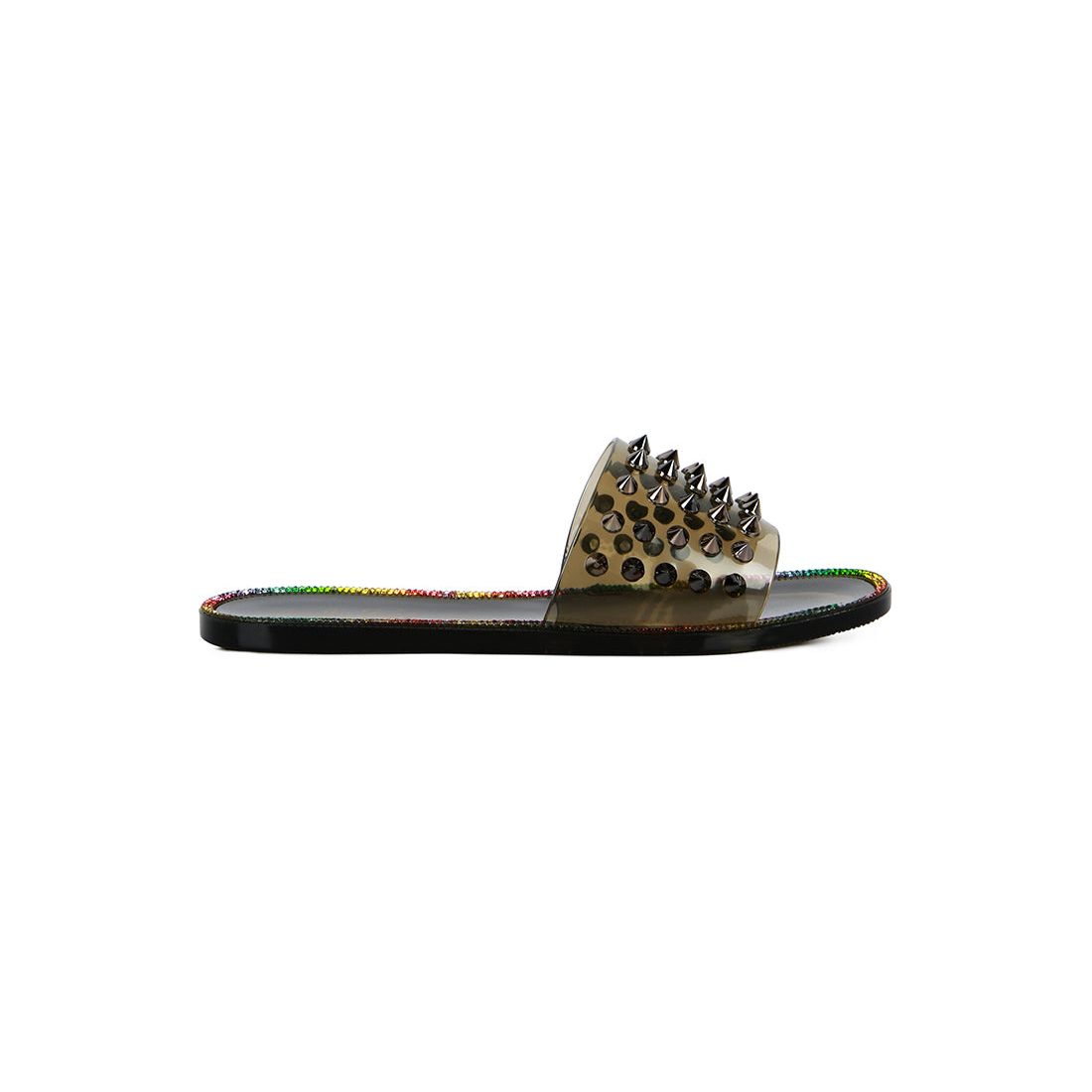 Bolly Punk Stud Clear Jelly Flats