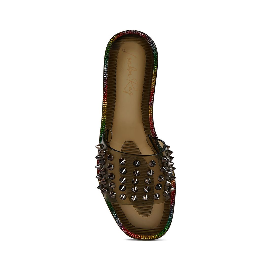 Bolly Punk Stud Clear Jelly Flats