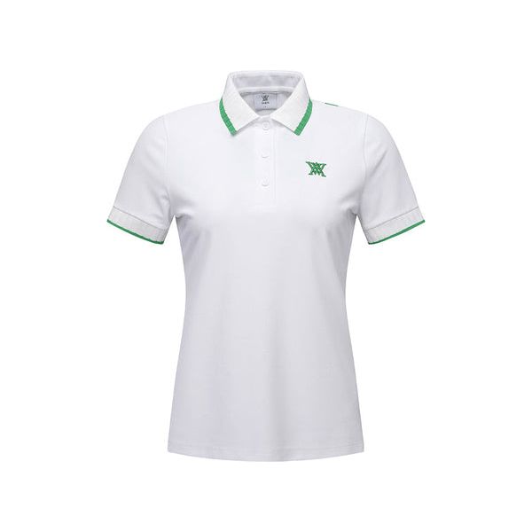 ANEW Golf: Women Back Signature Logo Pique Short T-Shirt - Sportkyu