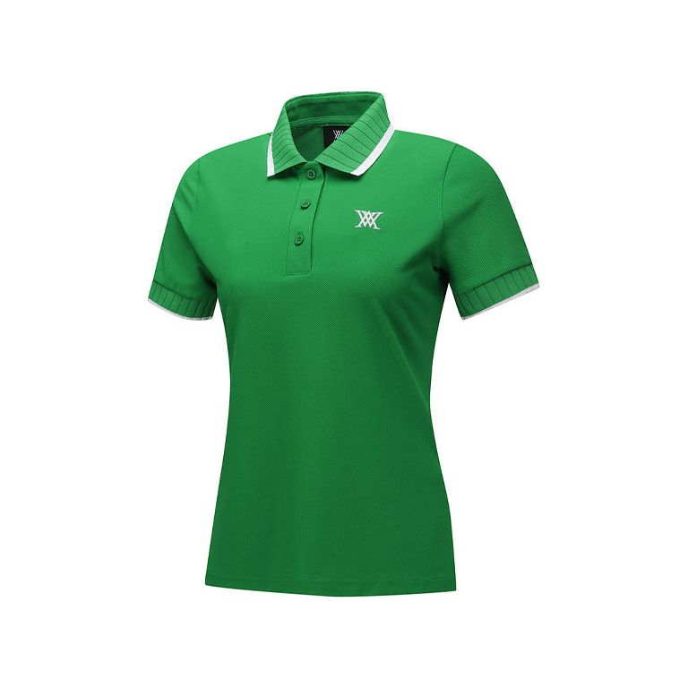 ANEW Golf: Women Back Signature Logo Pique Short T-Shirt - Sportkyu