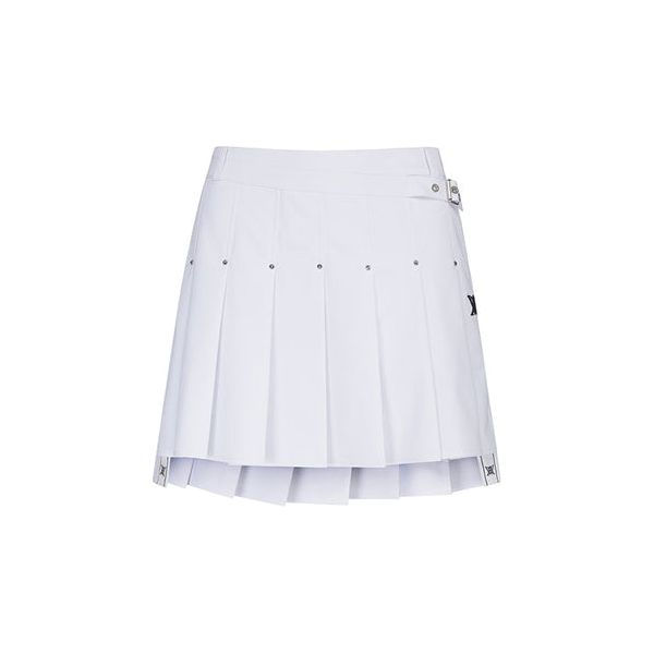 ANEW Golf: Women Buckle Decoration Pleats Skirt - White - Sportkyu