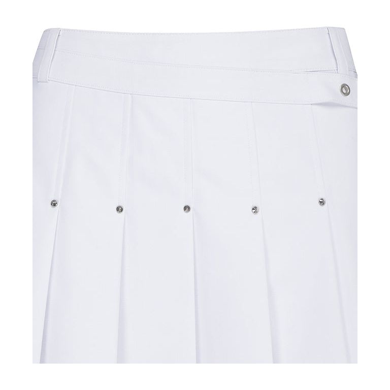 ANEW Golf: Women Buckle Decoration Pleats Skirt - White - Sportkyu