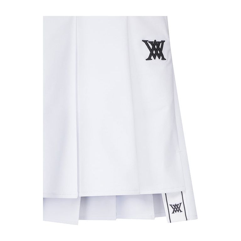 ANEW Golf: Women Buckle Decoration Pleats Skirt - White - Sportkyu