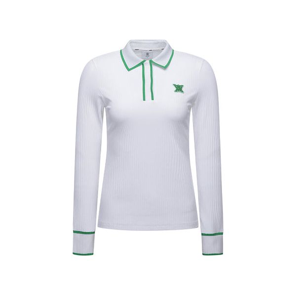 ANEW Golf: Women Collar Point Ribbed Long T-Shirt