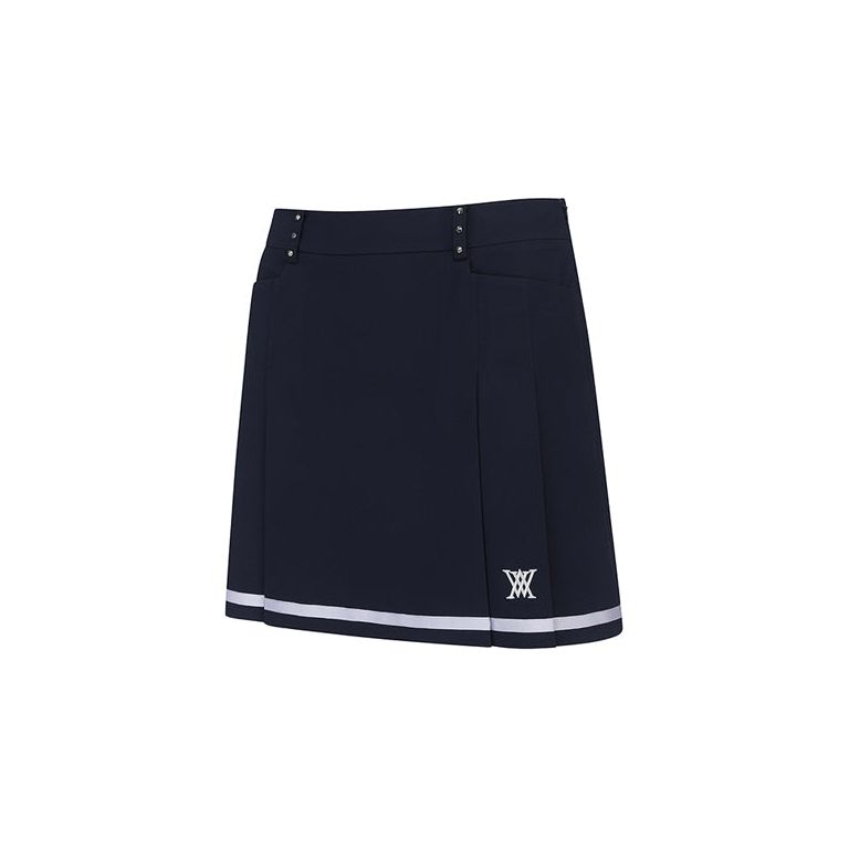 ANEW Golf: Women Half Pleats Under Line Point Skirt - Navy - Sportkyu