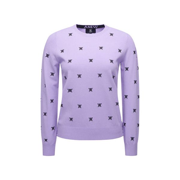 ANEW Golf: Women Monogram Logo Point Pullover Sweater - Lavender