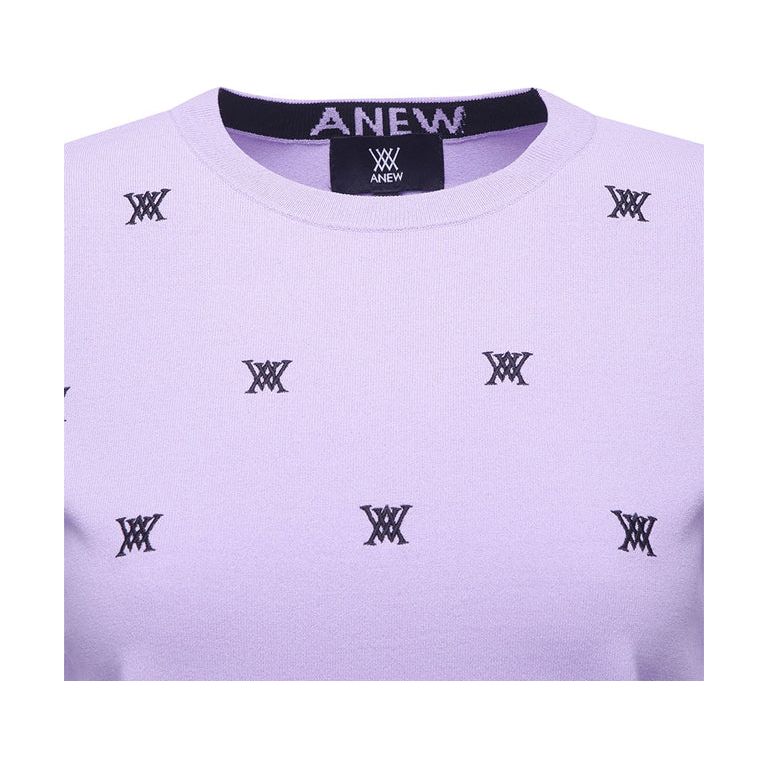 ANEW Golf: Women Monogram Logo Point Pullover Sweater - Lavender