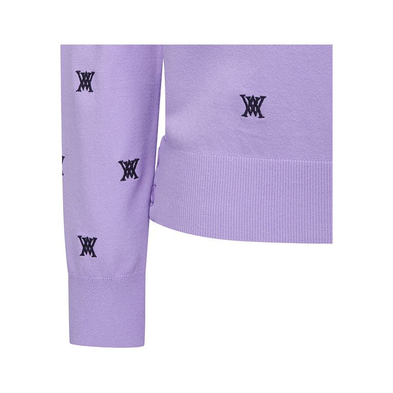 ANEW Golf: Women Monogram Logo Point Pullover Sweater - Lavender