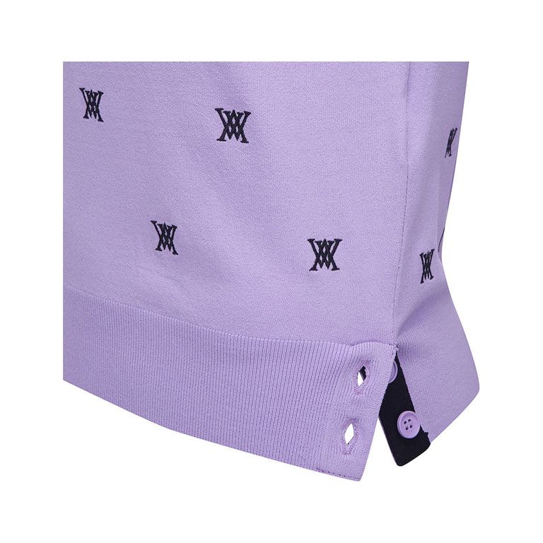 ANEW Golf: Women Monogram Logo Point Pullover Sweater - Lavender