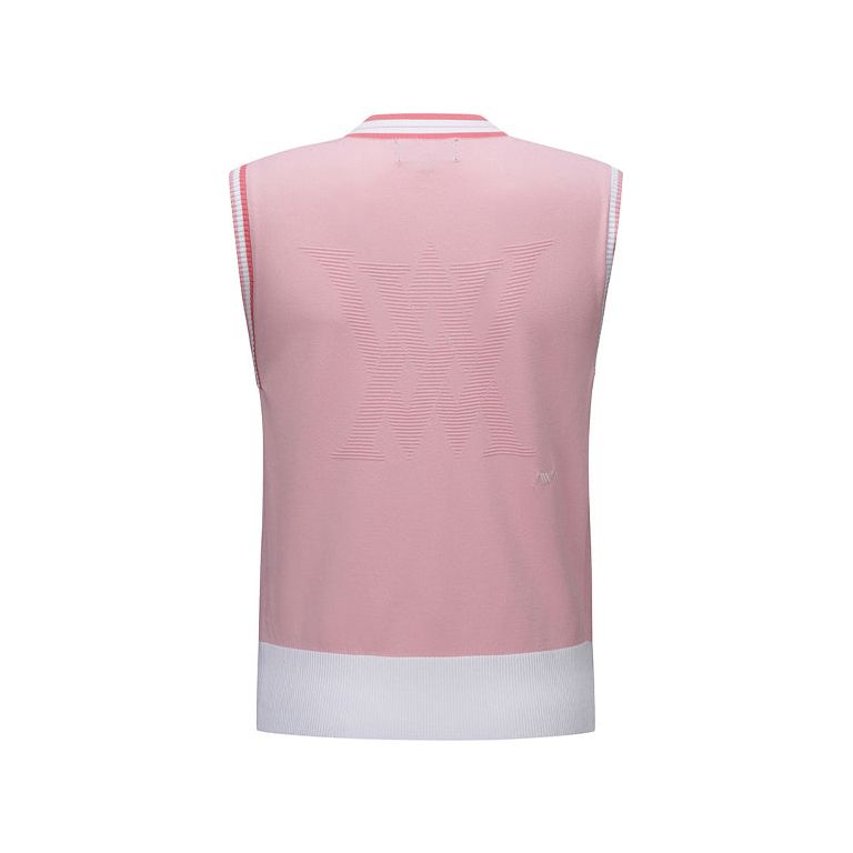 ANEW Golf: Women V-Neck Sweater Vest - Light Pink - Sportkyu