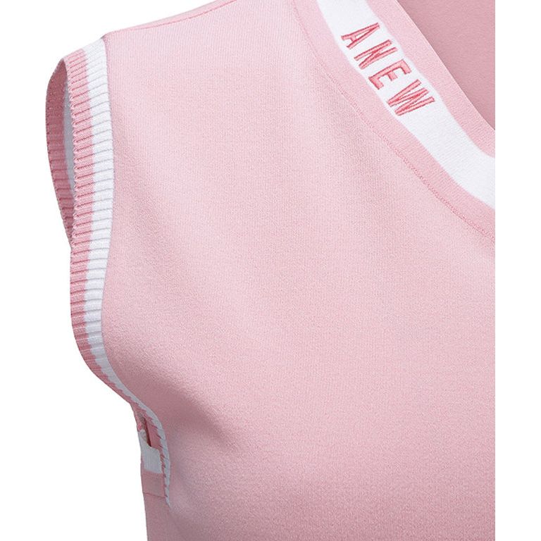 ANEW Golf: Women V-Neck Sweater Vest - Light Pink - Sportkyu