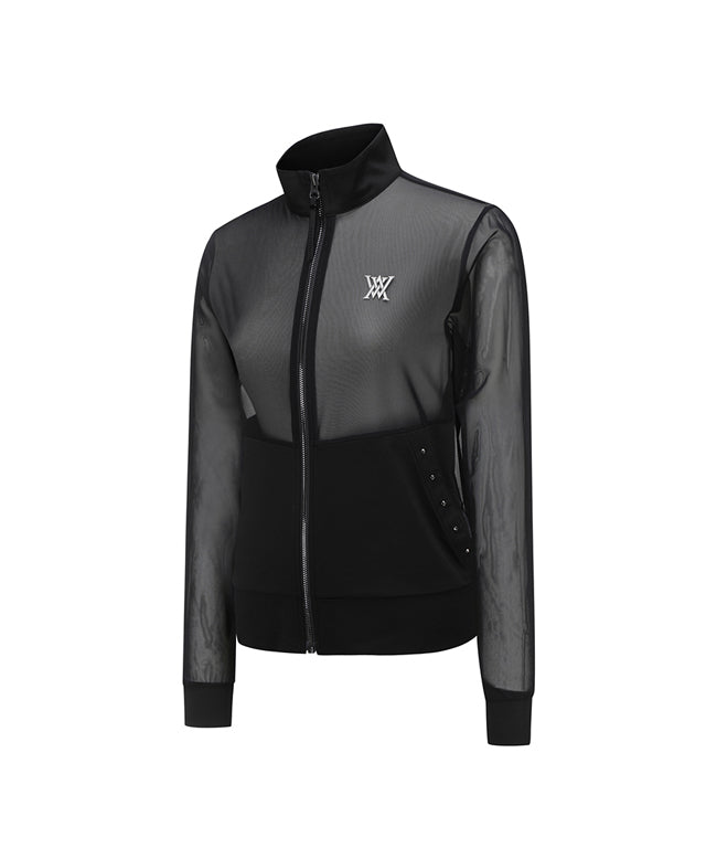 ANEW Golf: Women's IT Mesh Full Zip-Up Jacket - Black - Sportkyu